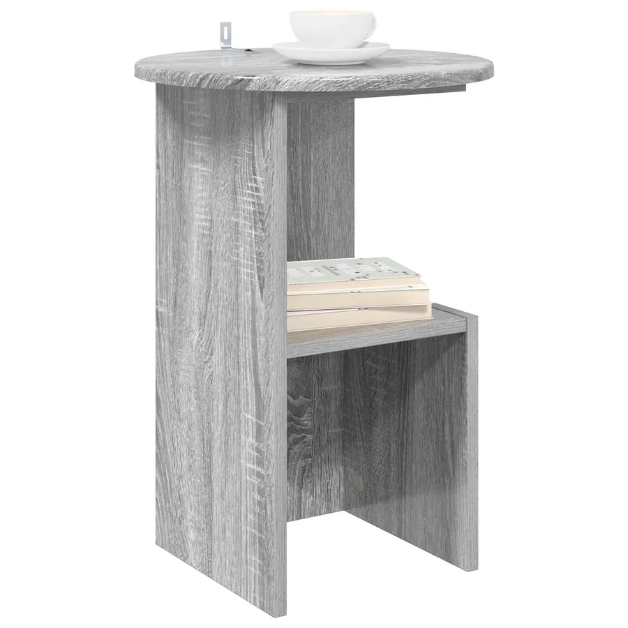 Table d'appoint Sonoma gris Ø 39,5 x 55 cm Bois d'ingénierie - 3