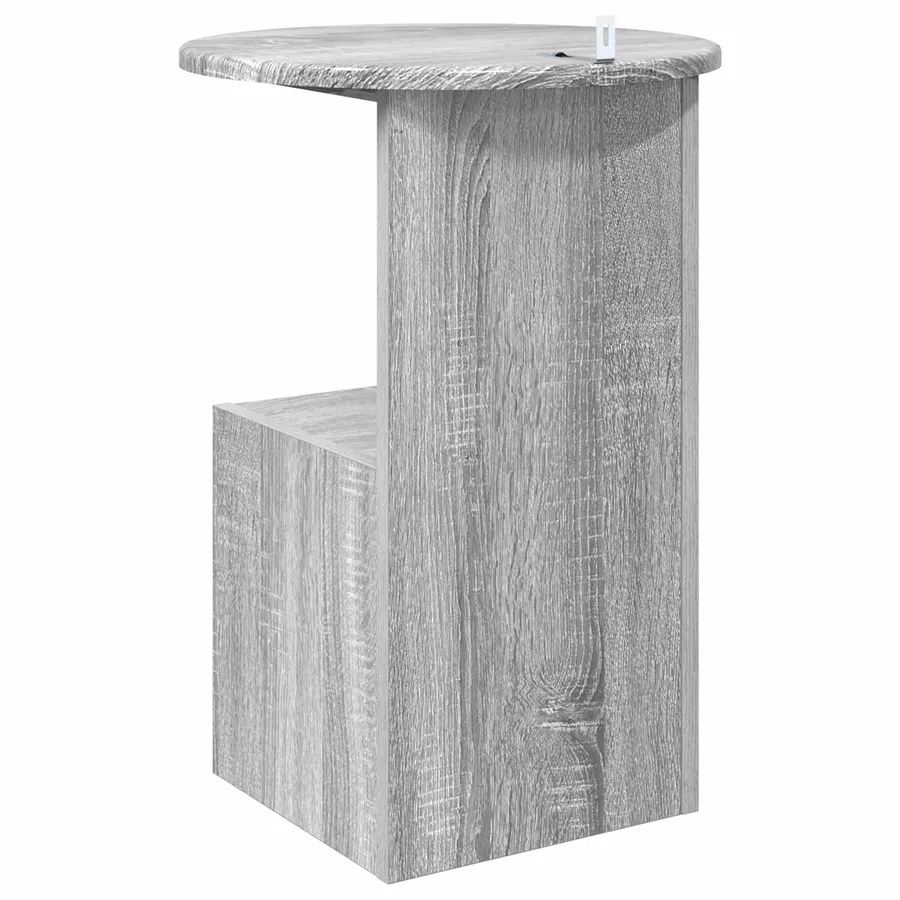 Table d'appoint Sonoma gris Ø 39,5 x 55 cm Bois d'ingénierie - 7