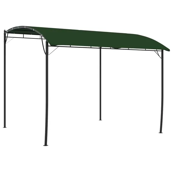 Pavillon 3 x 3 x 2,55 m Vert Acier enduit de poudre et tissu