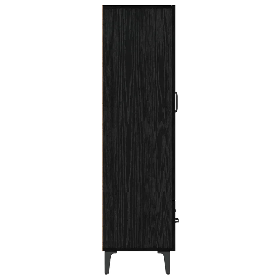 Haut Armoire Chêne noir 70 x 31 x 115 cm Bois d'ingénierie - 3