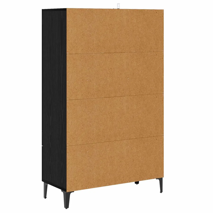 Haut Armoire Chêne noir 70 x 31 x 115 cm Bois d'ingénierie - 4