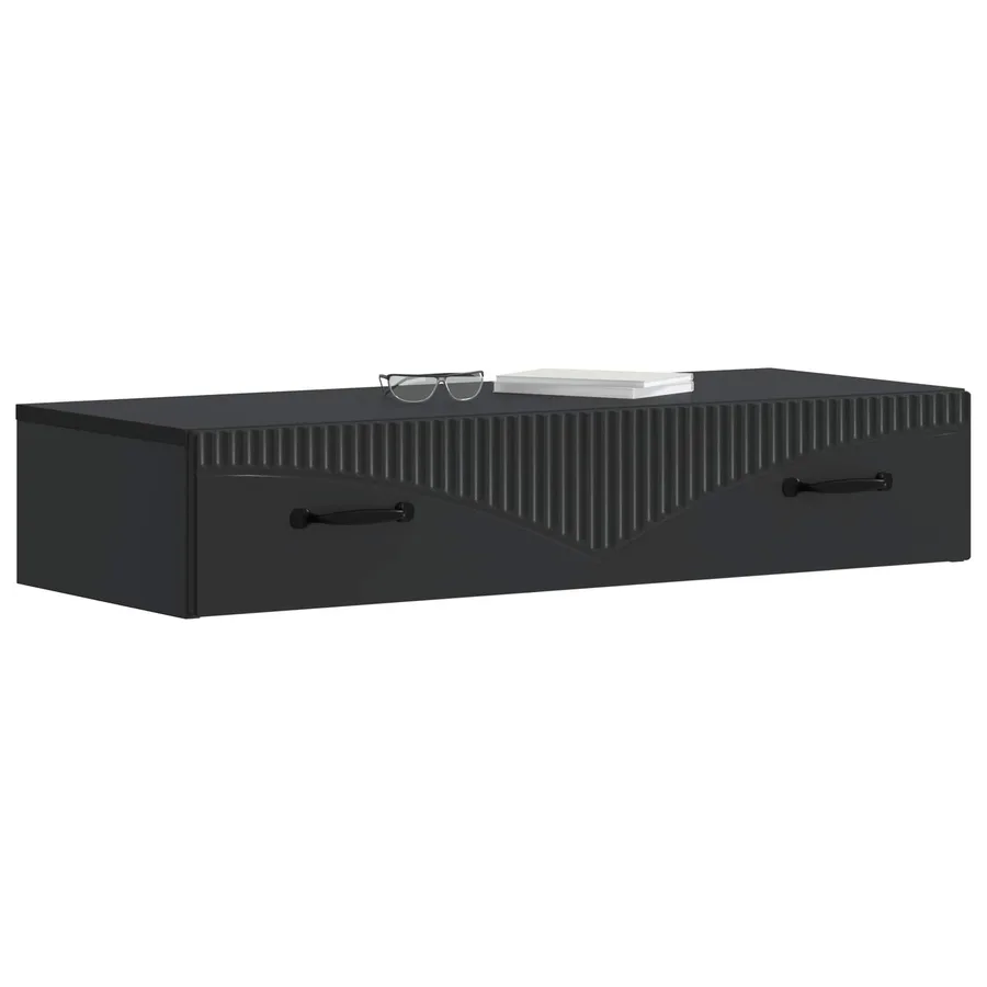 Table d'appoint murale Noir 87,5 x 34,5 x 17 cm - 3