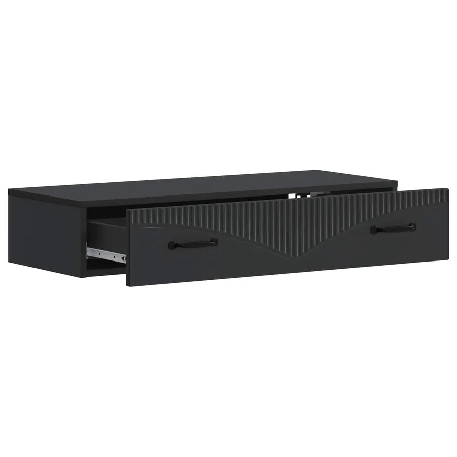 Table d'appoint murale Noir 87,5 x 34,5 x 17 cm - 4