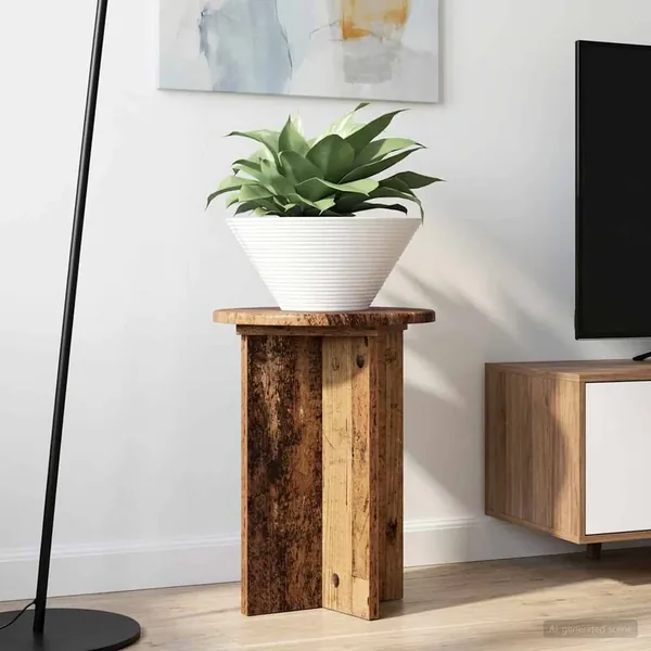 Support de Plante 2 pcs Bois ancien Ø29,5 x 40 cm