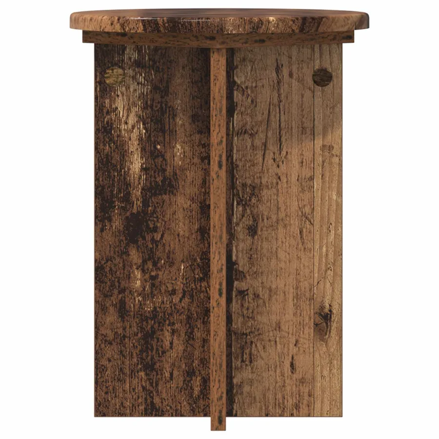 Support de Plante 2 pcs Bois ancien Ø29,5 x 40 cm - 6