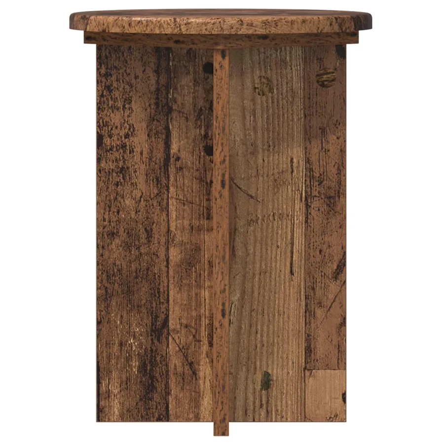 Support de Plante 2 pcs Bois ancien Ø29,5 x 40 cm - 7
