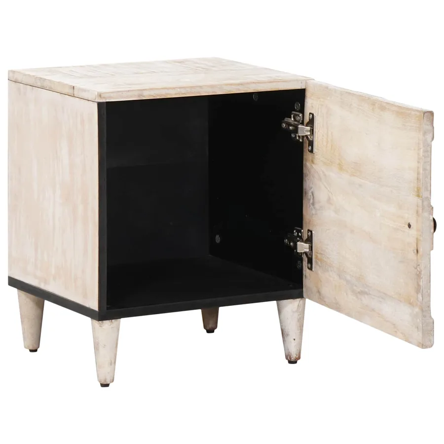 Cabinet de chevet 2 pcs Blanc 40 x 33,5 x 46 cm - 2
