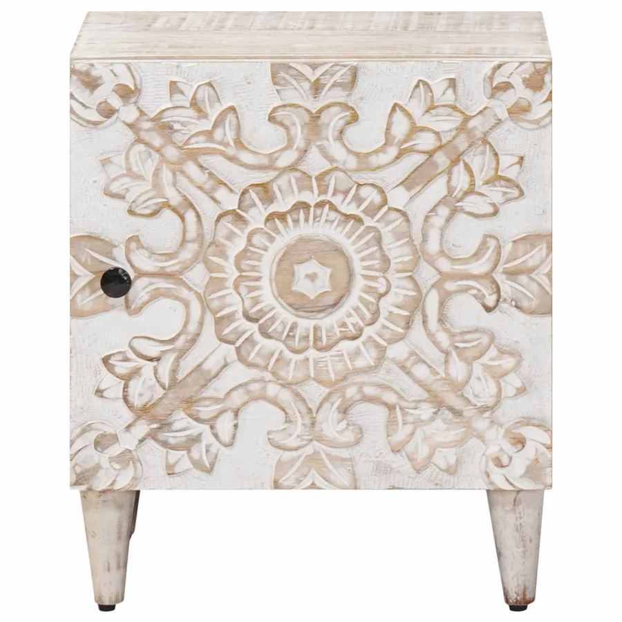 Cabinet de chevet 2 pcs Blanc 40 x 33,5 x 46 cm - 3