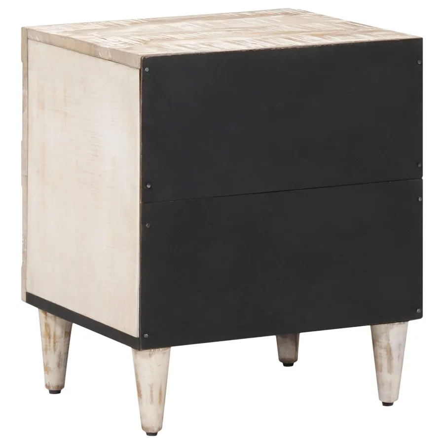 Cabinet de chevet 2 pcs Blanc 40 x 33,5 x 46 cm - 5