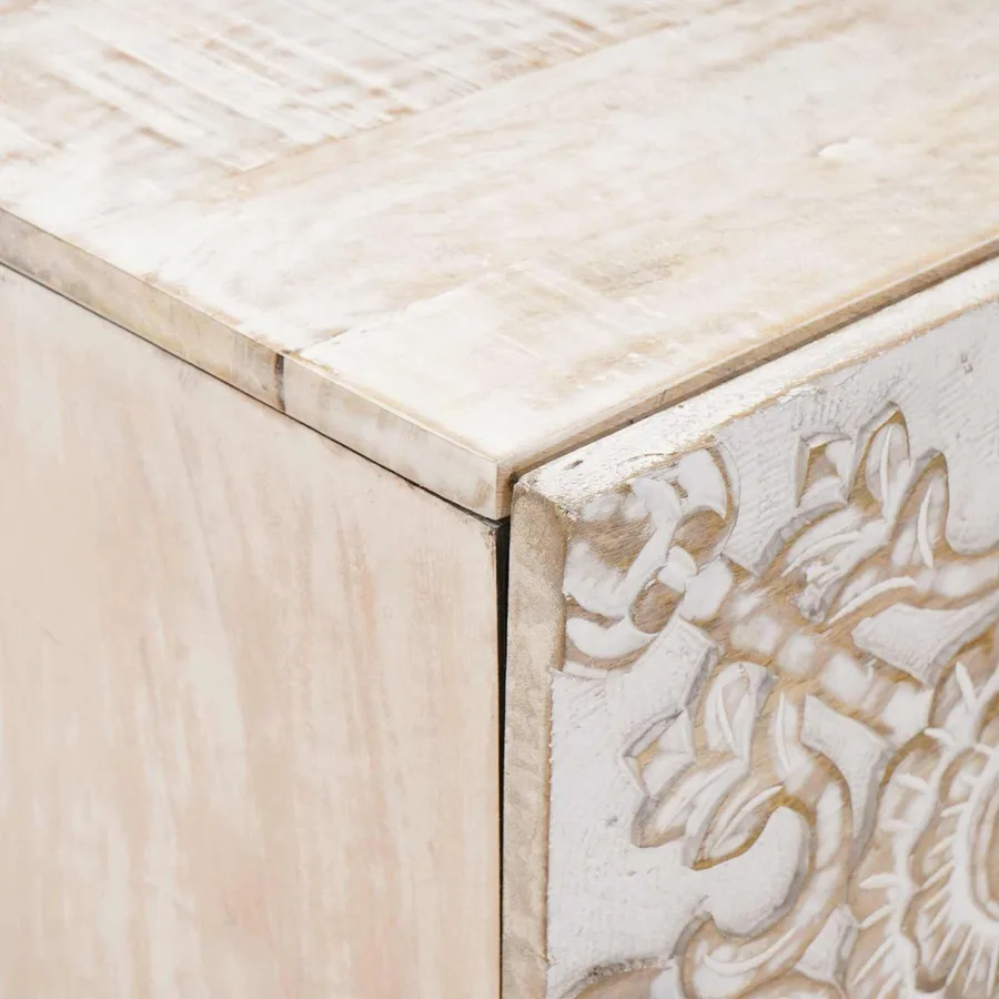 Cabinet de chevet 2 pcs Blanc 40 x 33,5 x 46 cm - 6