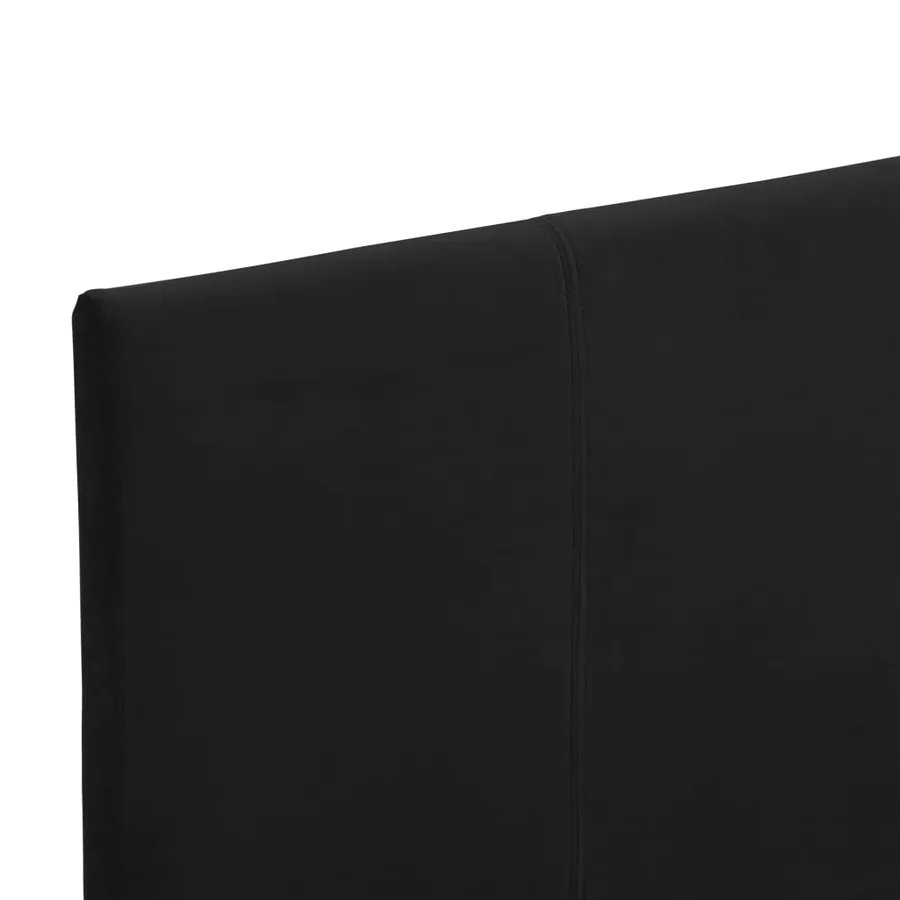 Cadre de lit sans matelas noir tissu 90x200 cm - 5