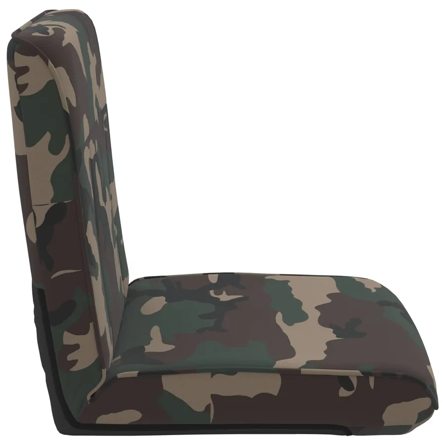 Fauteuil de sol ajustable Vert armée Tissu - 5