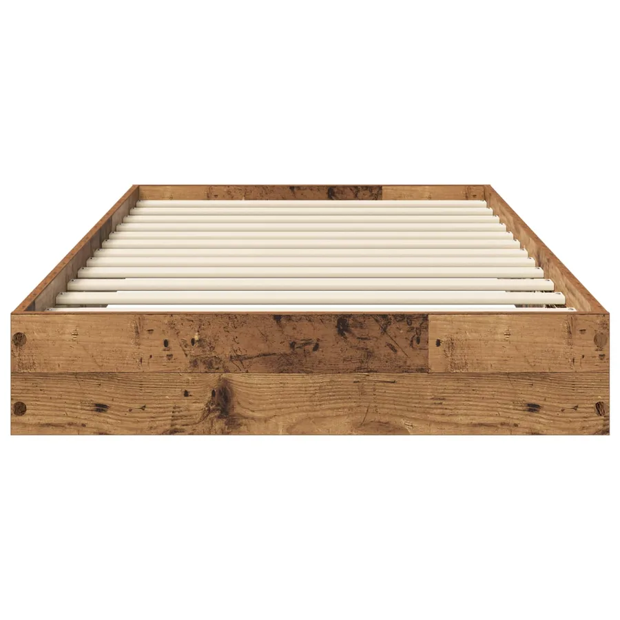Cadre de lit au sol Bois ancien 80 x 200 cm Bois d'ingénierie - 3