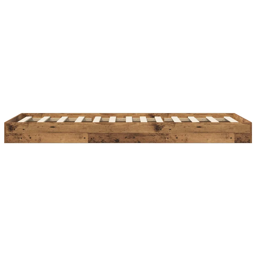 Cadre de lit au sol Bois ancien 80 x 200 cm Bois d'ingénierie - 4