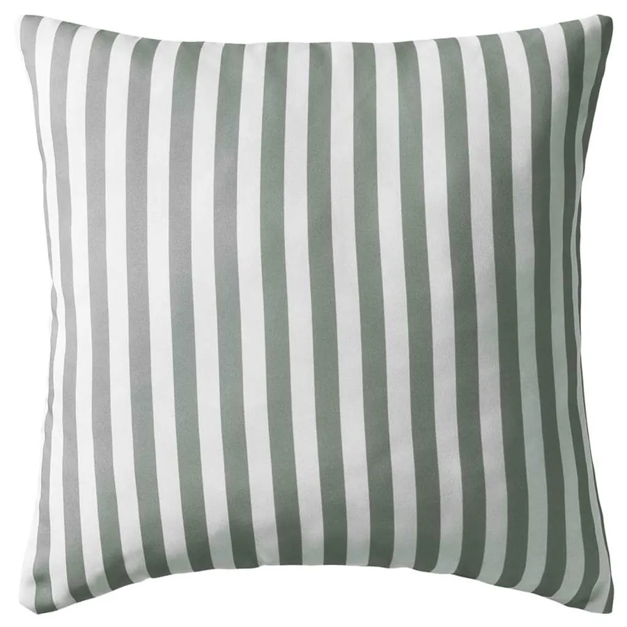 Oreiller d'extérieur lot de 2 Impression rayure 45 x 45 cm Gris - 3