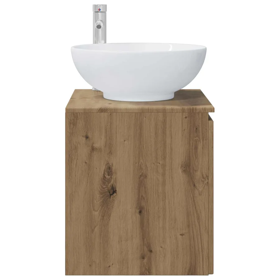 Vanité de lavabo mural Chêne artisanal 49,5 x 44,5 x 65 cm - 4