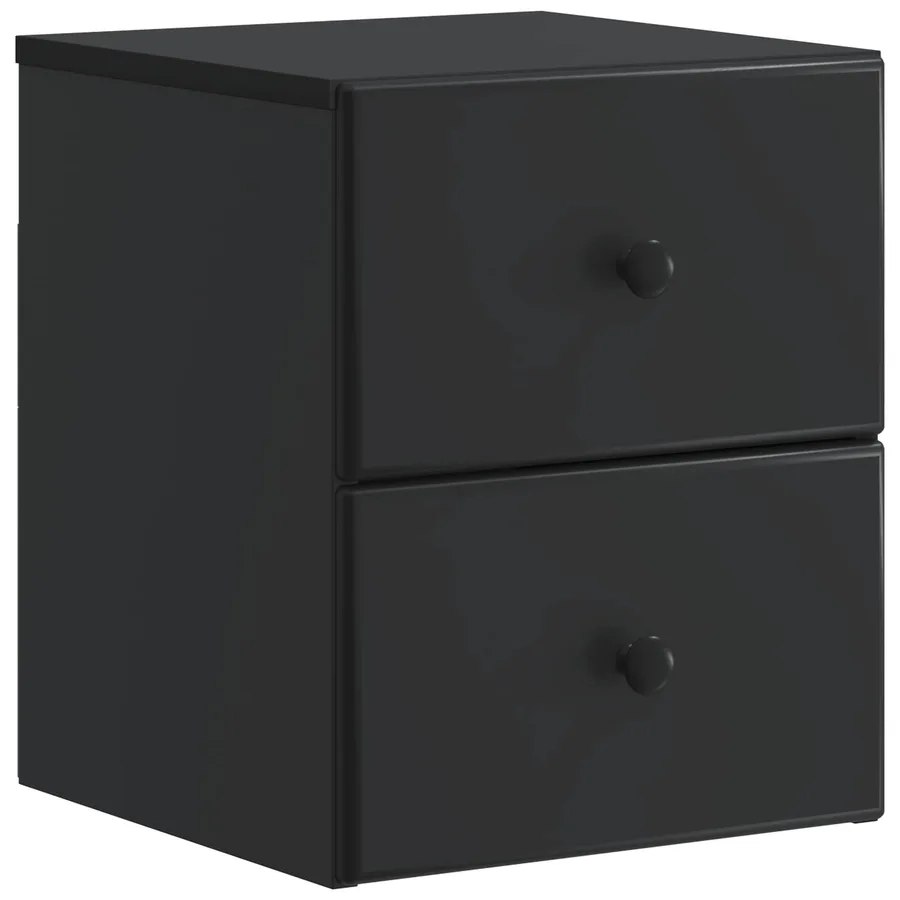 Cabinet de chevet mural 2 pcs Noir 34,5 x 33 x 40 cm - 5