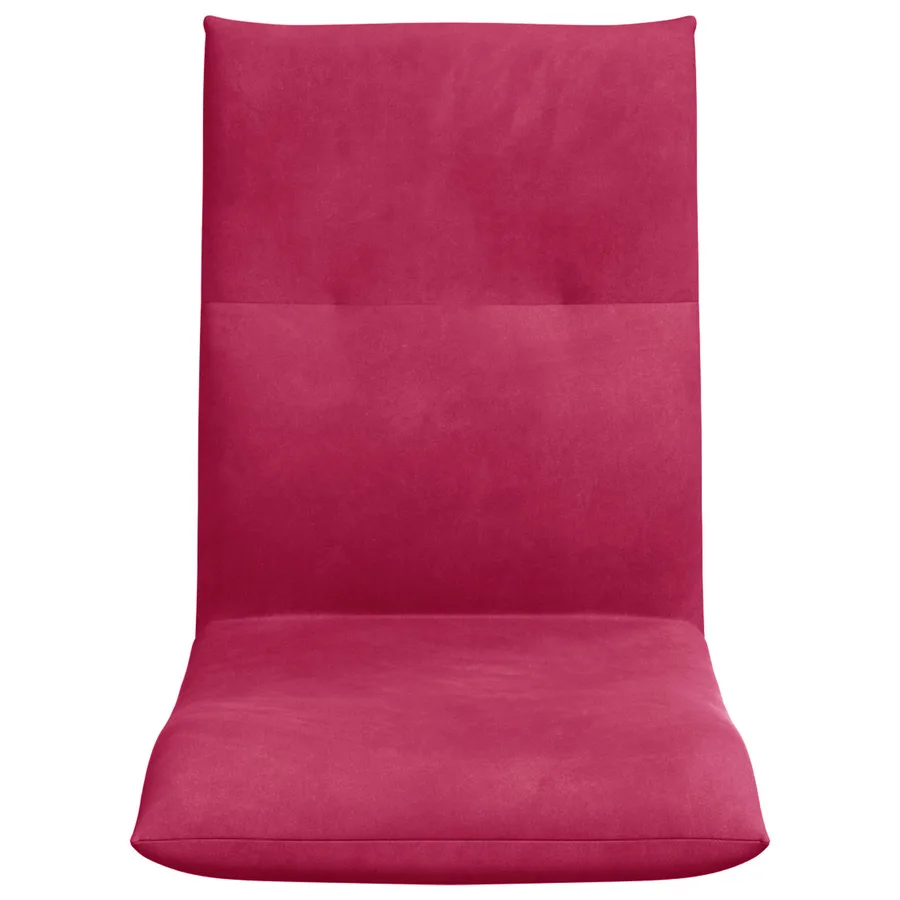 Fauteuil de sol ajustable Bordeaux Velours - 4