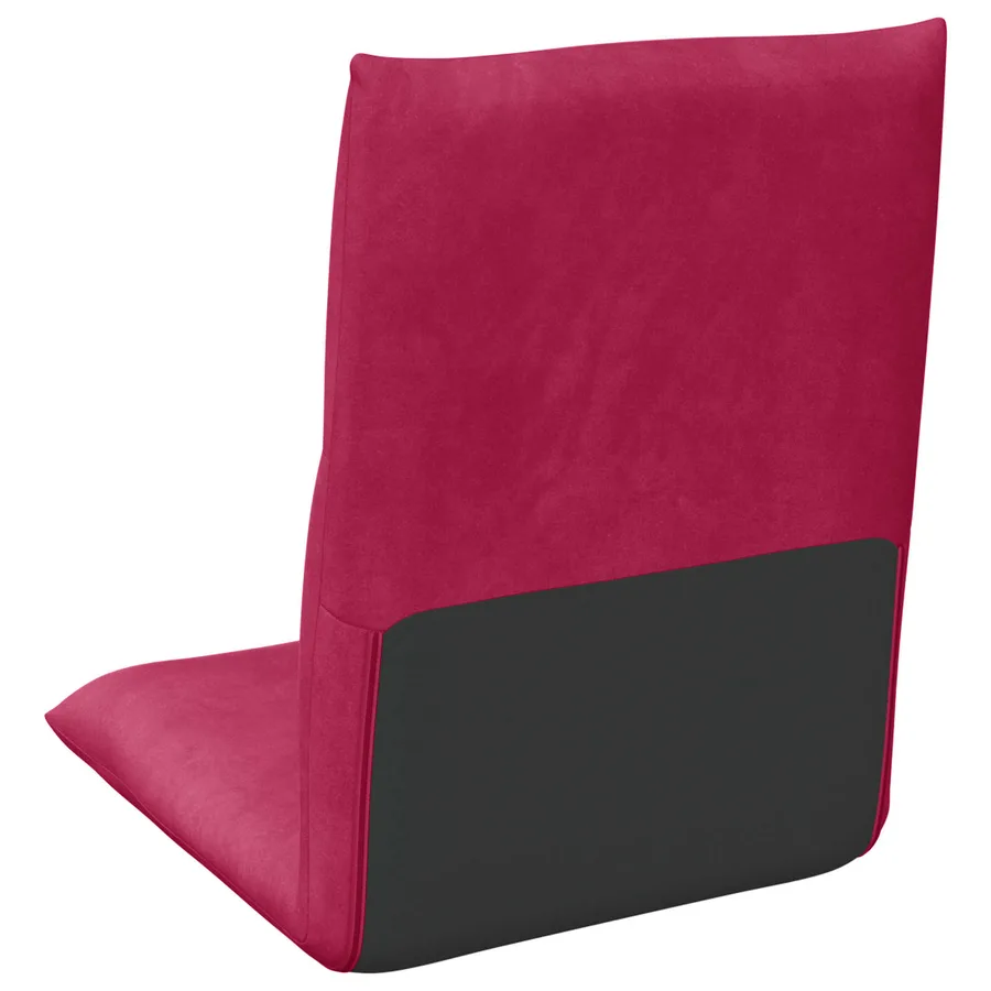 Fauteuil de sol ajustable Bordeaux Velours - 6