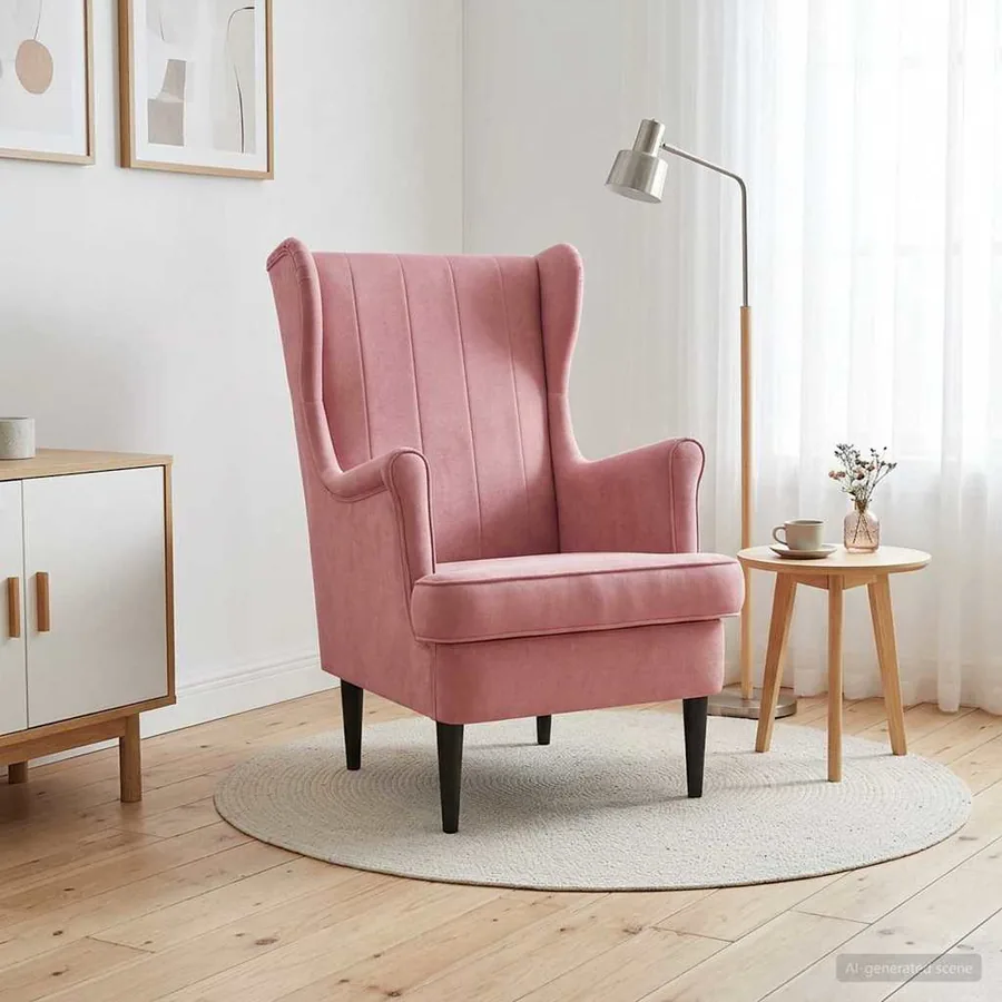 Fauteuil Rose Velours