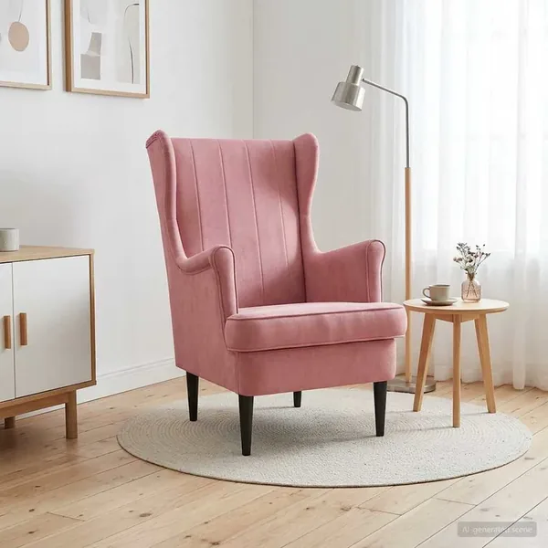 Fauteuil Rose Velours