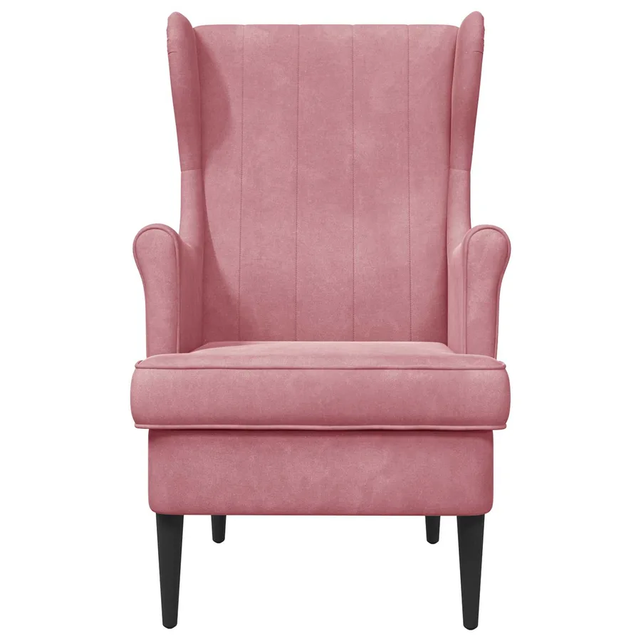 Fauteuil Rose Velours - 4