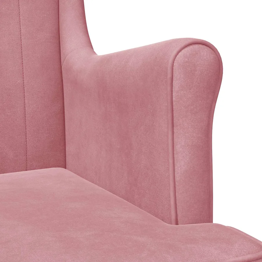 Fauteuil Rose Velours - 7