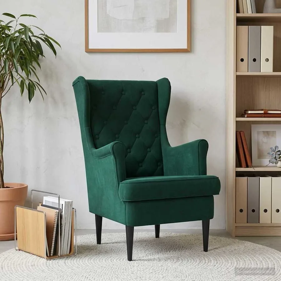 Fauteuil Vert foncé Velours