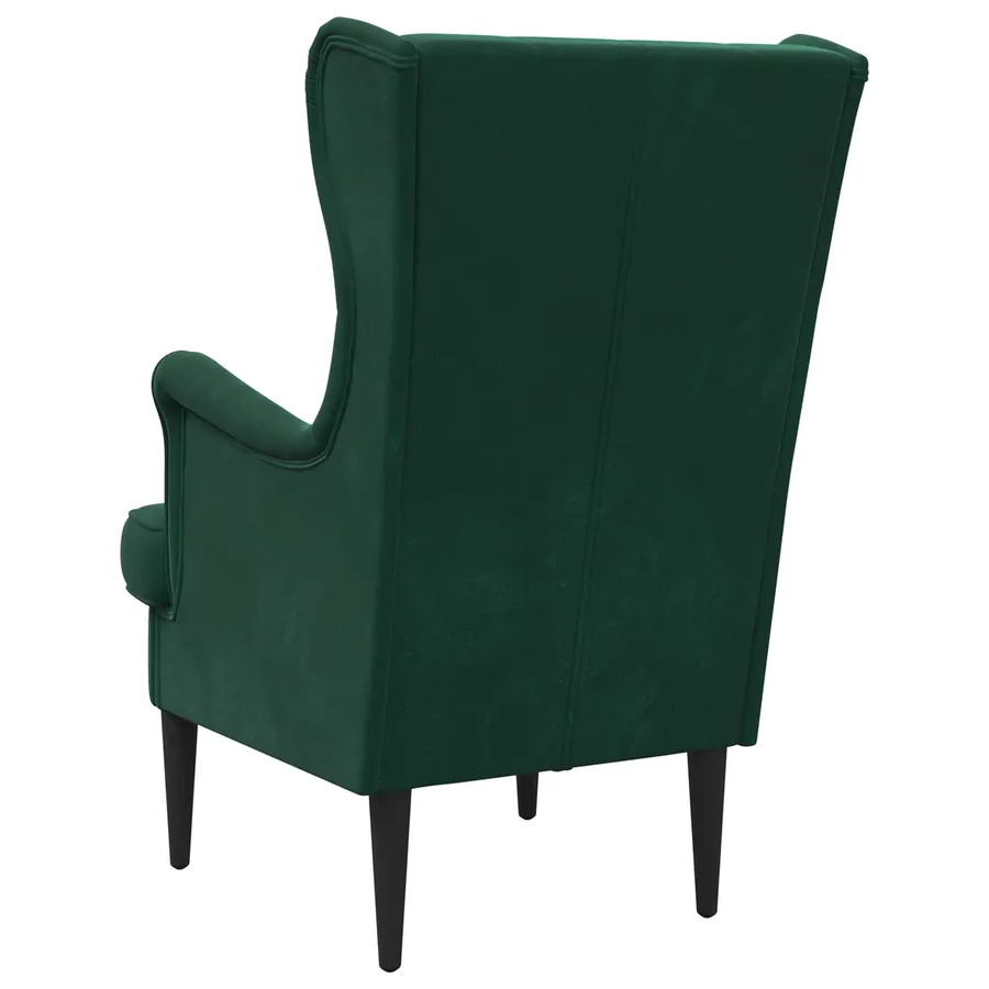 Fauteuil Vert foncé Velours - 6