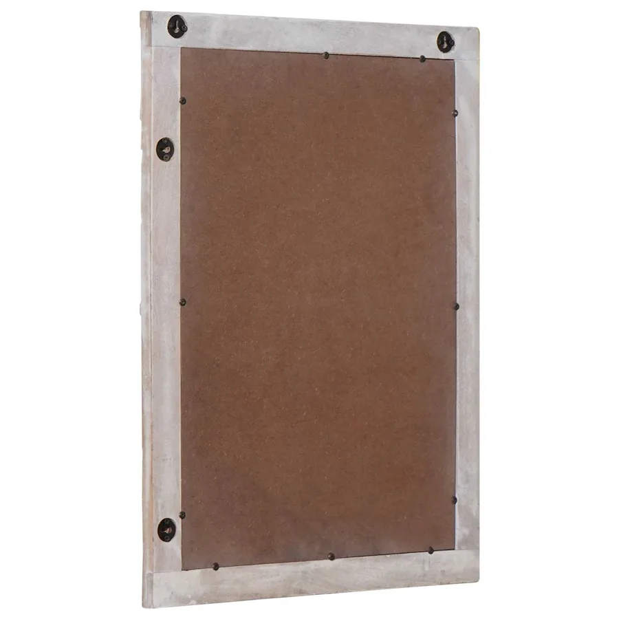 Miroir mural Blanc 70 x 50 cm Bois de mangue massif - 3