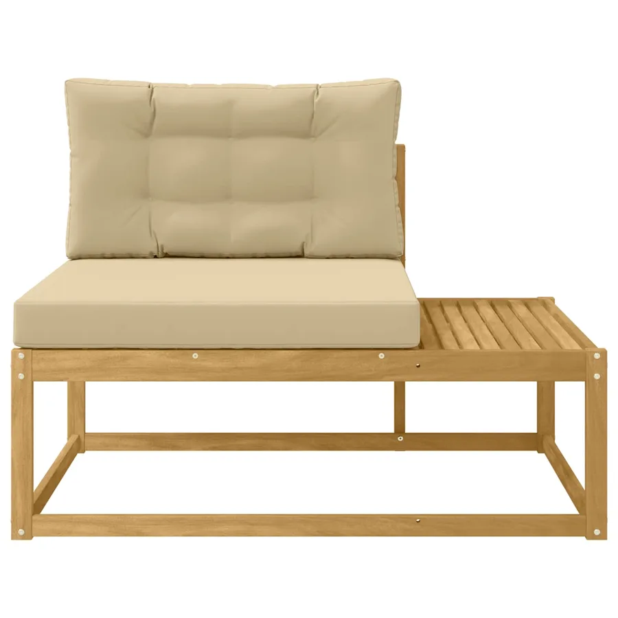 Canapé d'extérieur en bout Blanc 115 x 83 x 73 cm Polyester - 3