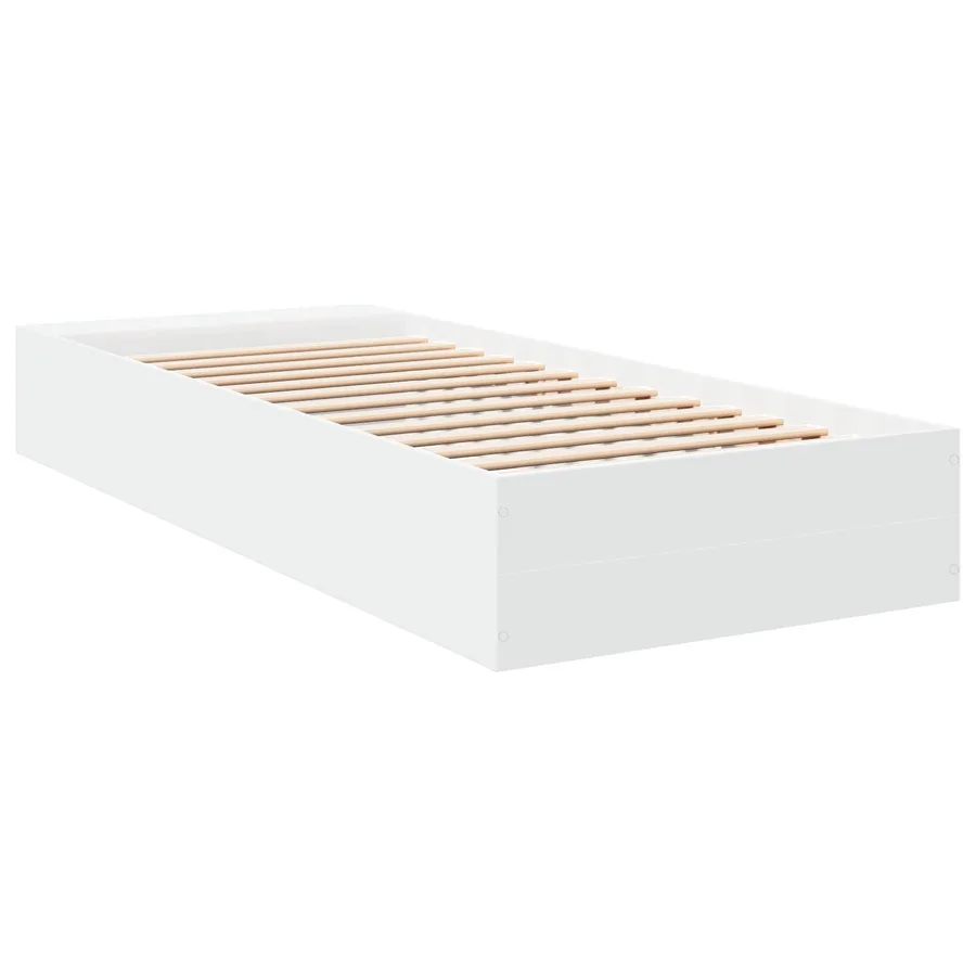 Cadre de lit avec rangement Blanc 80 x 200 cm Bois d'ingénierie - 6
