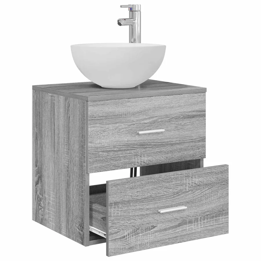 Vanité de lavabo mural Sonoma gris 49,5 x 41 x 64,5 cm - 3