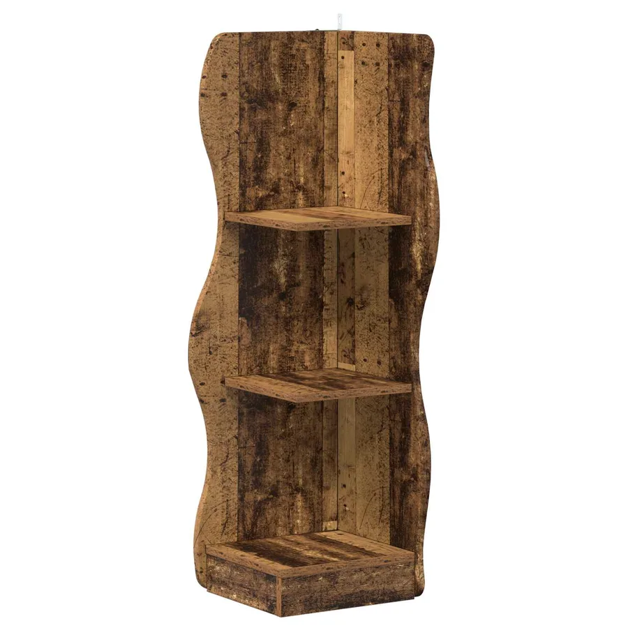 Étagère d'angle Bois ancien 34 x 33 x 102 cm Bois d'ingénierie - 2