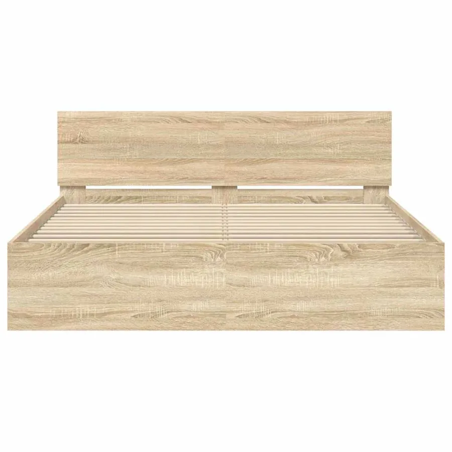 Cadre de lit Sonoma 152 x 203 cm Bois d'ingénierie - 5
