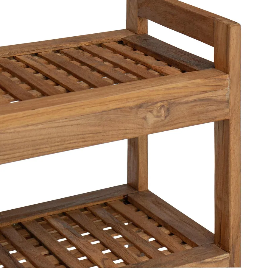 Étagère de salle de bain Naturel 45 x 30 x 97 cm - 6