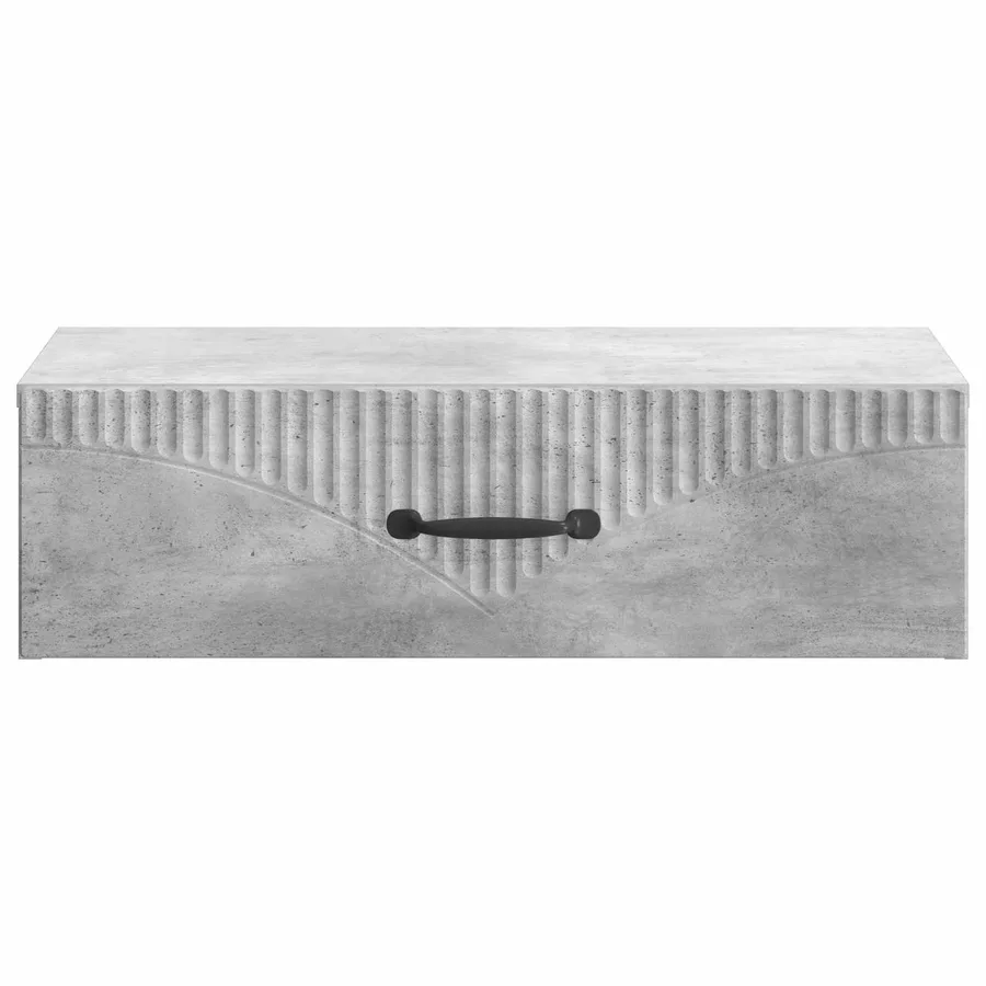 Table d'appoint murale Gris béton 59 x 34,5 x 17 cm - 5