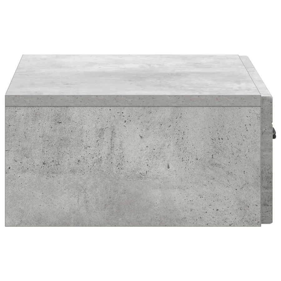 Table d'appoint murale Gris béton 59 x 34,5 x 17 cm - 6