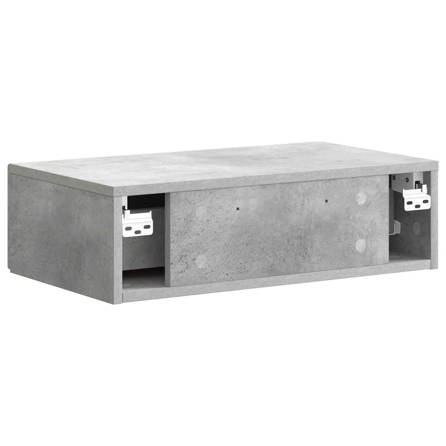 Table d'appoint murale Gris béton 59 x 34,5 x 17 cm - 7