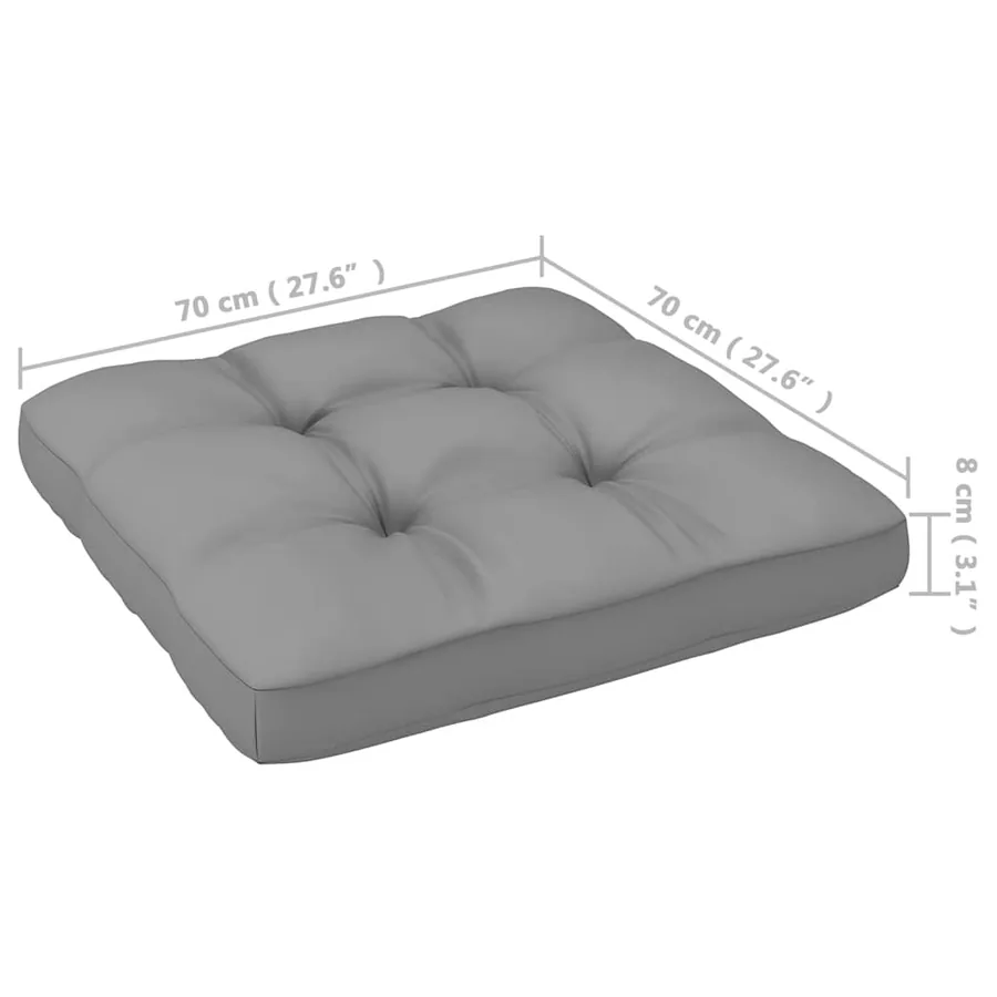 Repose-pied de jardin avec coussin Pin massif - 11
