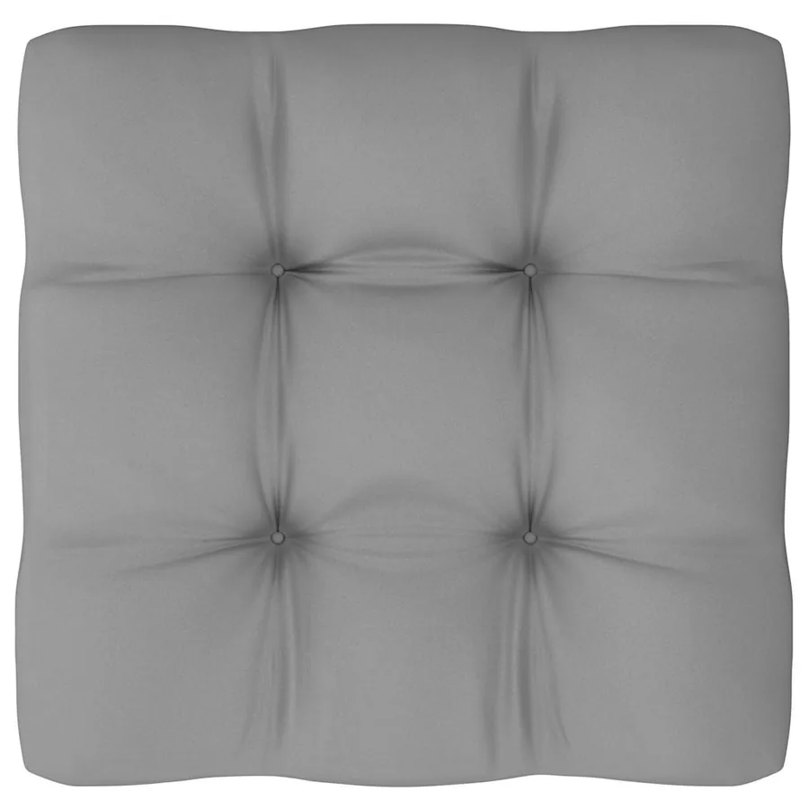 Repose-pied de jardin avec coussin Pin massif - 7