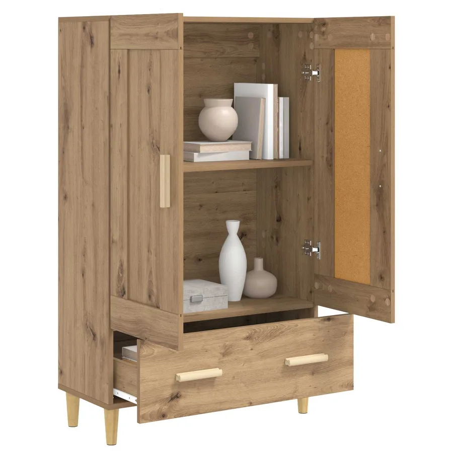 Haut Armoire Chêne artisanal 70 x 31 x 115 cm Bois d'ingénierie - 4