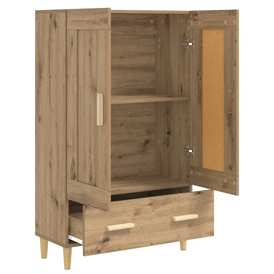 Haut Armoire Chêne artisanal 70 x 31 x 115 cm Bois d'ingénierie - 7