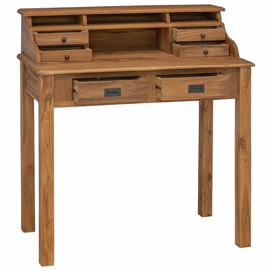 Bureau d'écriture avec tiroir Naturel 89,5 x 49,5 x 100 cm - 2