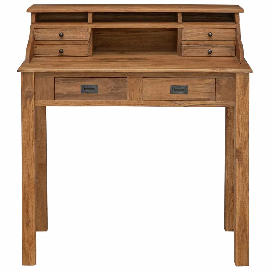 Bureau d'écriture avec tiroir Naturel 89,5 x 49,5 x 100 cm - 3
