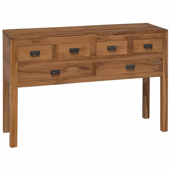 Buffet Naturel 110 x 35 x 75,5 cm Bois de teck massif