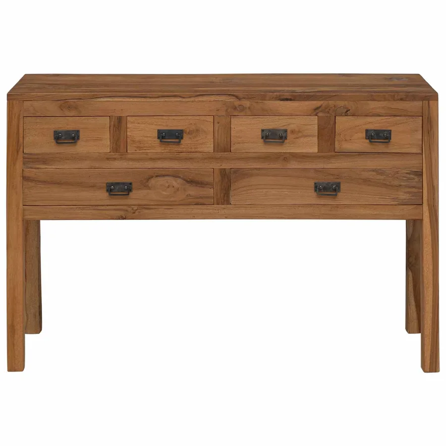 Buffet Naturel 110 x 35 x 75,5 cm Bois de teck massif - 3
