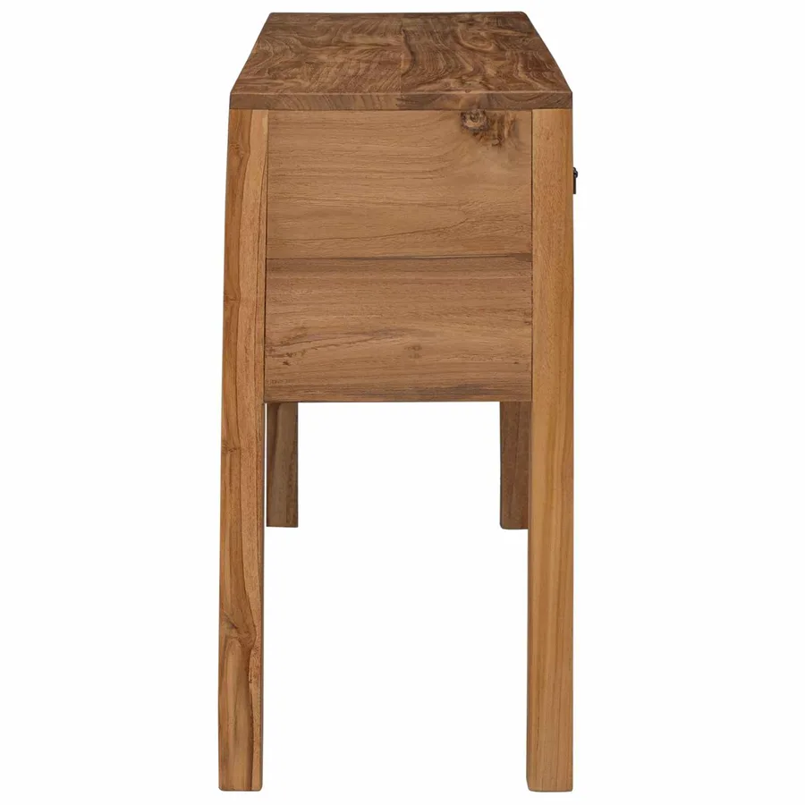 Buffet Naturel 110 x 35 x 75,5 cm Bois de teck massif - 4