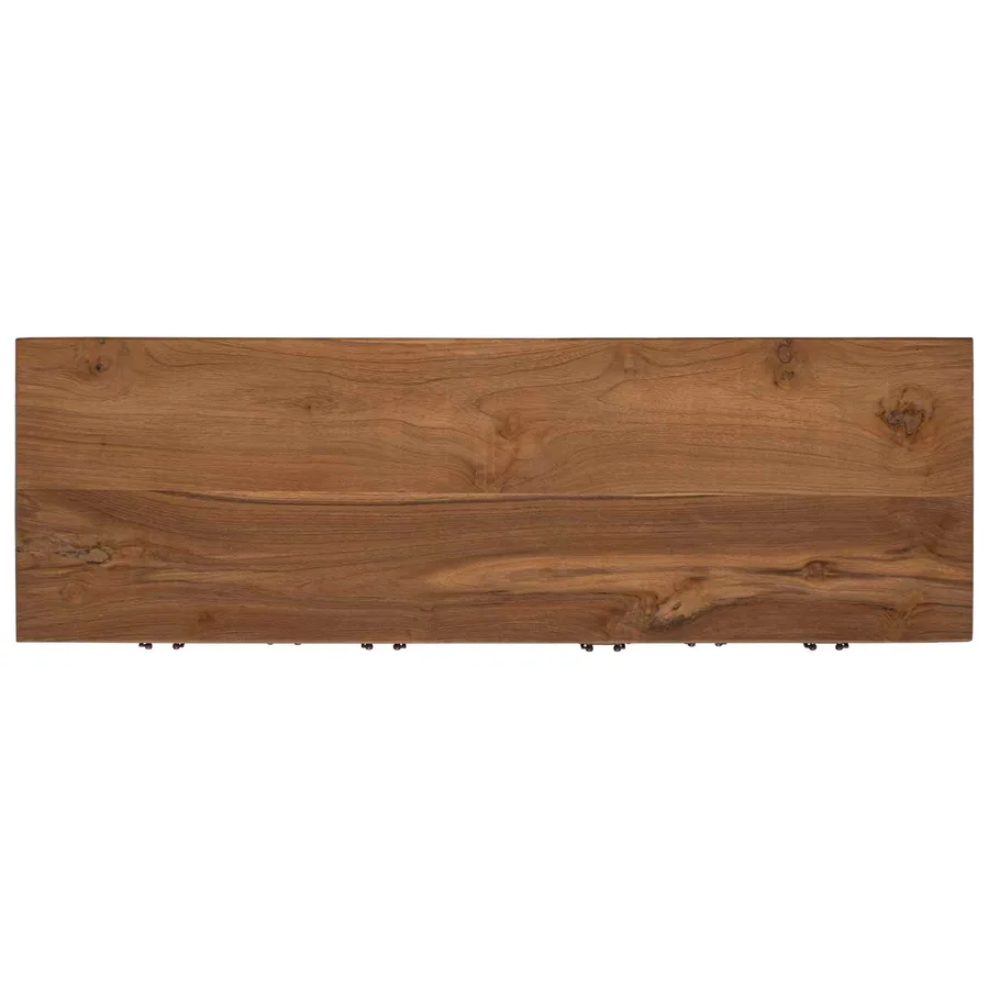 Buffet Naturel 110 x 35 x 75,5 cm Bois de teck massif - 5