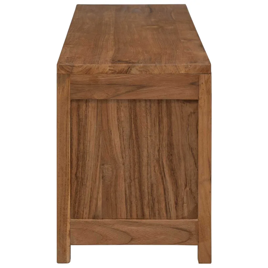 Meuble tv 110 x 30 x 40 cm Naturel Bois de teck massif - 4